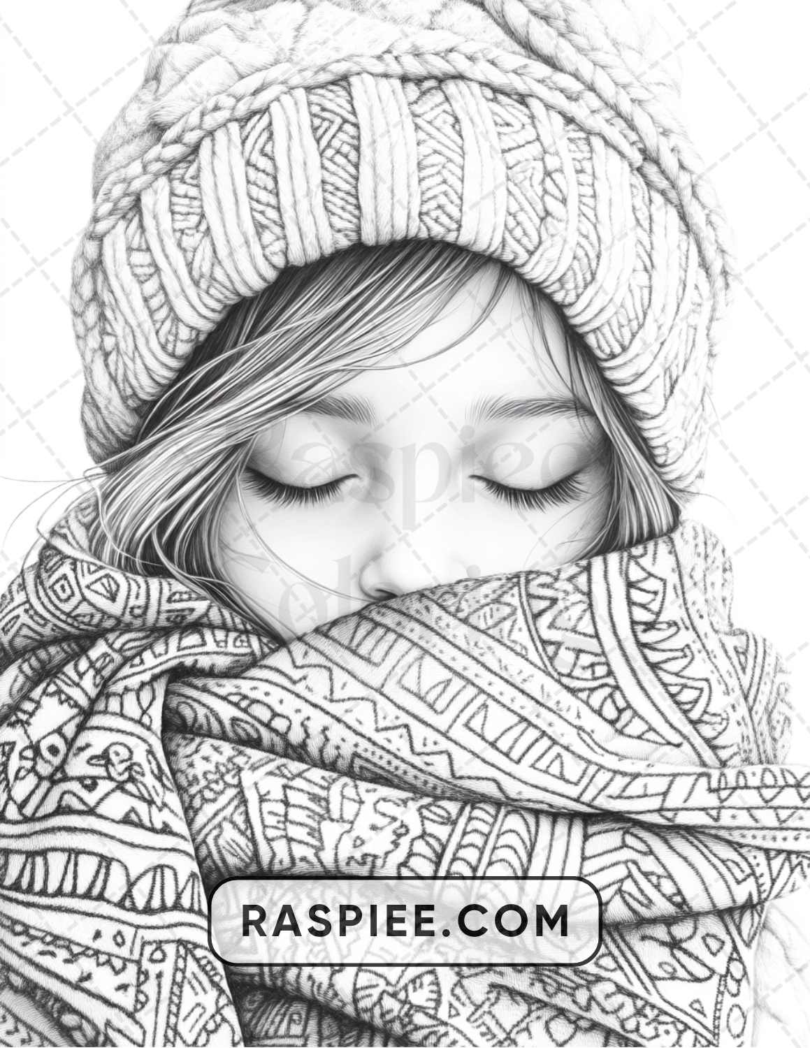 88 Bohemian Little Girls Portrait Adult Coloring Pages