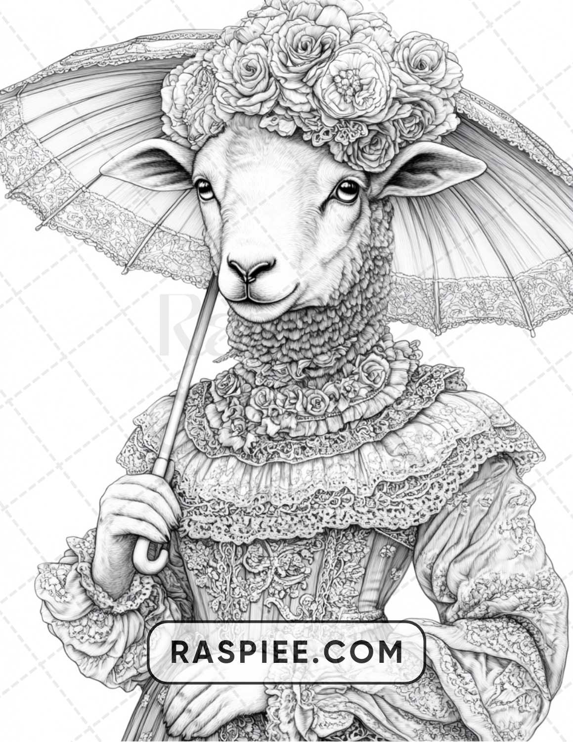 96 Animals Dressed Up Adult Coloring Pages