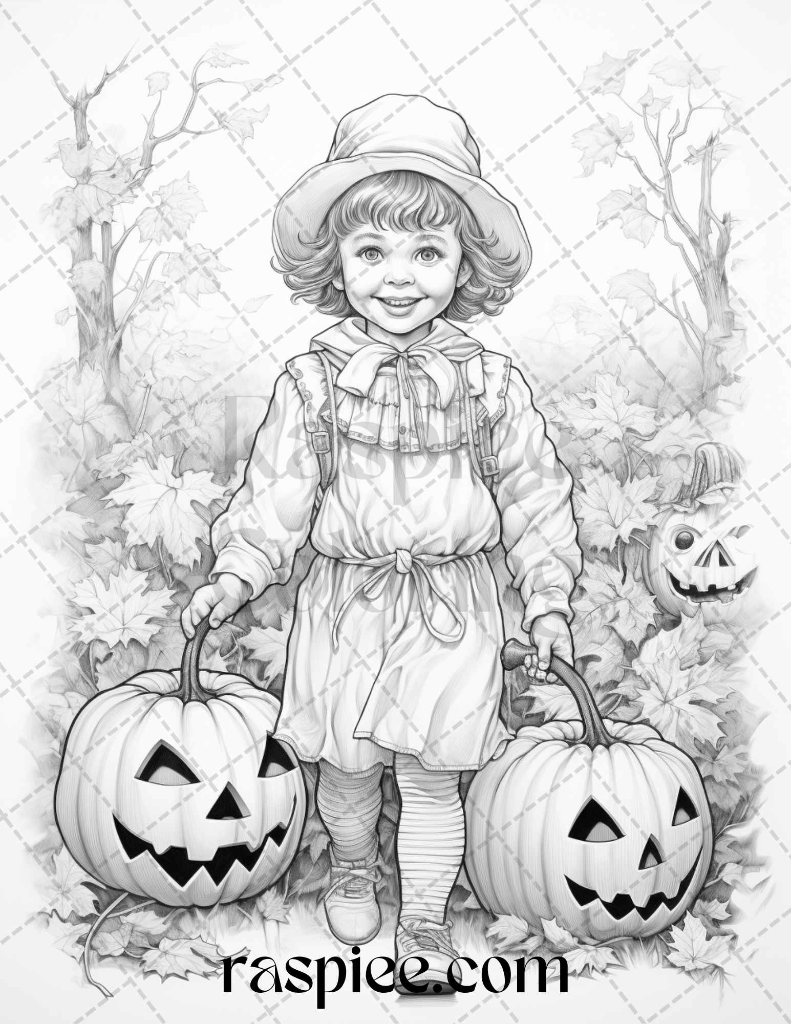 Vintage Halloween Coloring Pages, Grayscale Trick or Treat Designs, Adult Printable Coloring Sheets, Retro Halloween Decorations, DIY Coloring Book Pages, Autumn Coloring Pages, Vintage Halloween DIY Craft, Halloween Grayscale Coloring Pages, October Coloring Pages