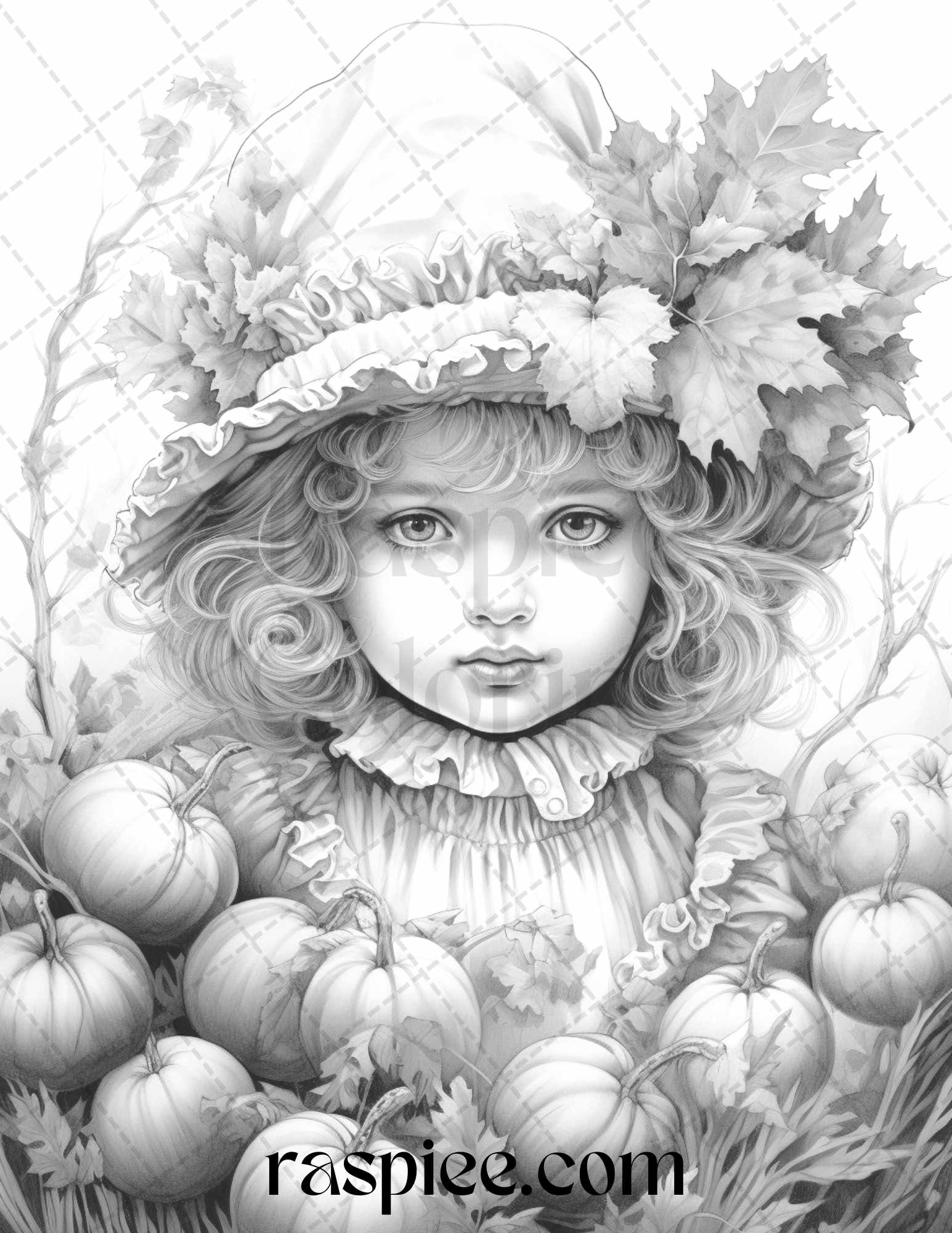 Autumn Coloring Pages for Adults, Vintage Printable Coloring Girls, Fall Coloring Sheets Bundle, Adult Coloring Book Art, Retro Coloring Pages Collection, Detailed Grayscale Coloring Prints, Relaxing Adult Coloring Activities
