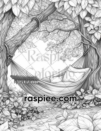 adult coloring pages, adult coloring sheets, adult coloring book pdf, adult coloring book printable, grayscale coloring pages, grayscale coloring books, grayscale illustration, summer adult coloring pages, summer adult coloring book, landscapes Adult Coloring Pages