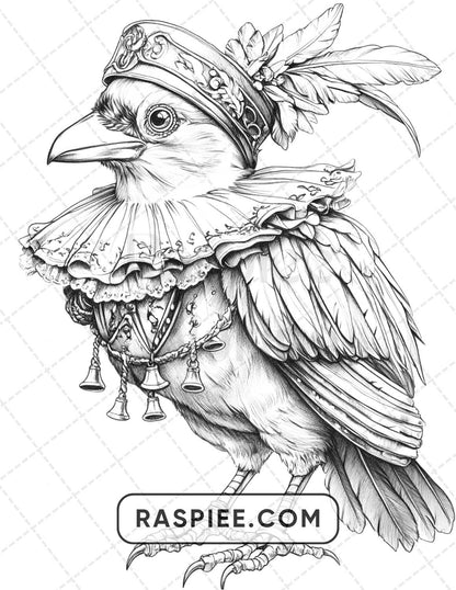 96 Animals Dressed Up Adult Coloring Pages