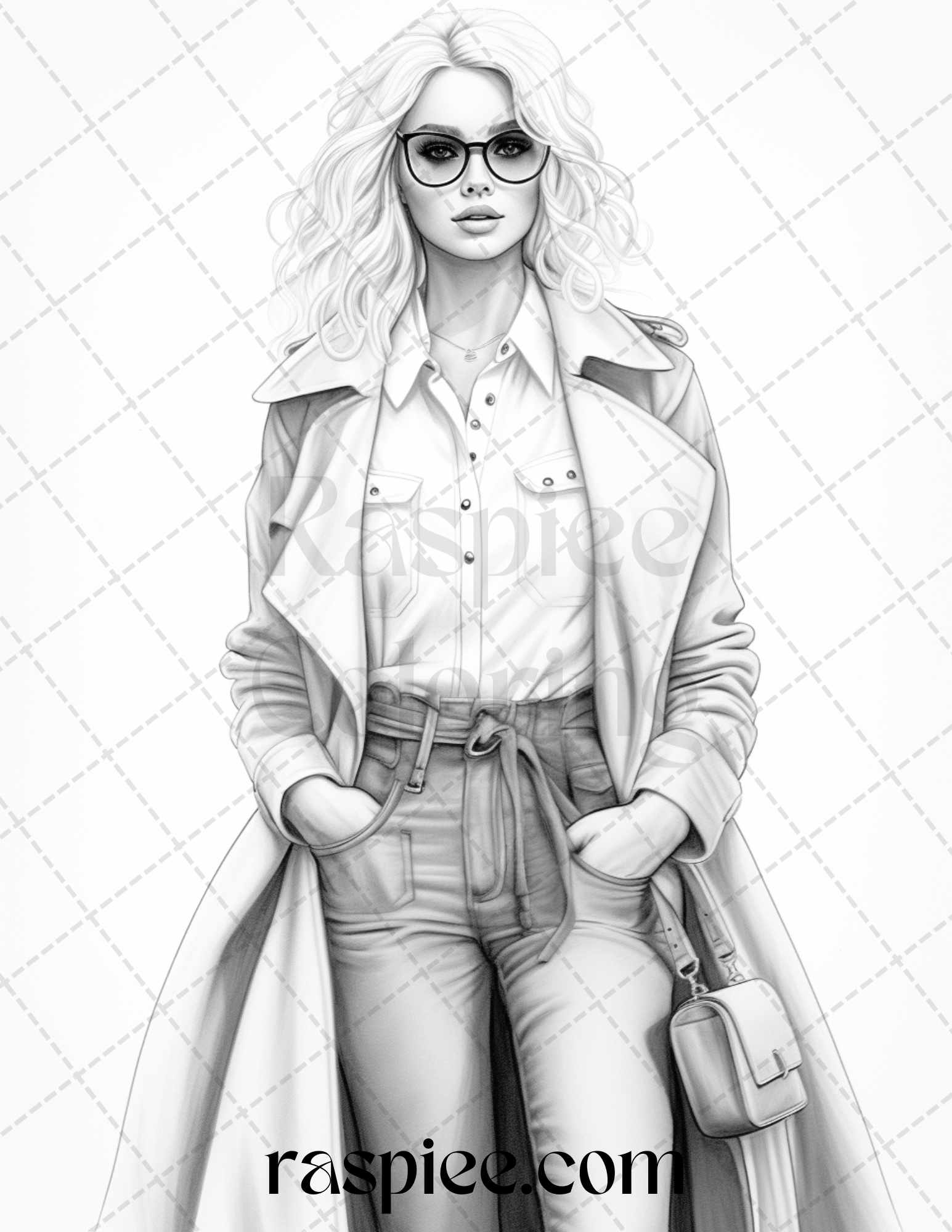 Fall Fashion Grayscale Coloring Pages, Adult Autumn Printable Coloring Sheets, DIY Grayscale Coloring Art, Relaxing Seasonal Coloring Activities, Autumn Fashion Coloring Pages for Adults