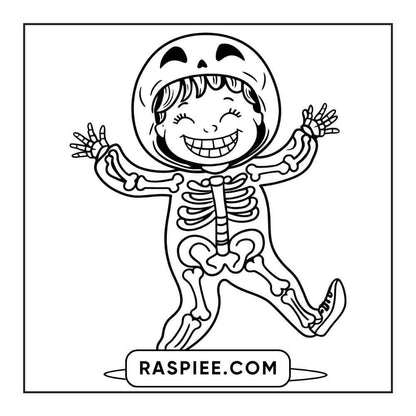 100 Bold and Easy Cute Halloween Coloring Pages Printable PDF Instant Download - RASPIEE