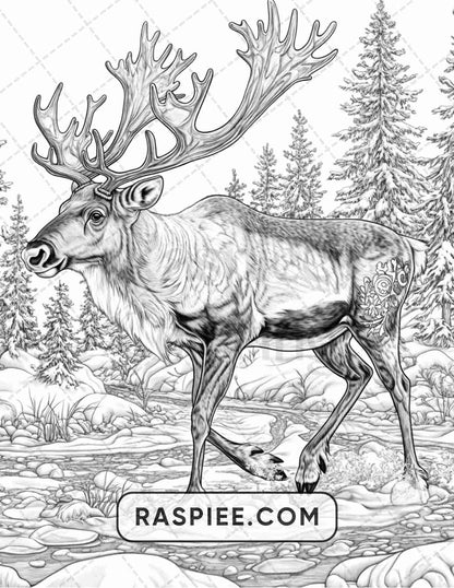 86 Winter Animals Adult Coloring Pages