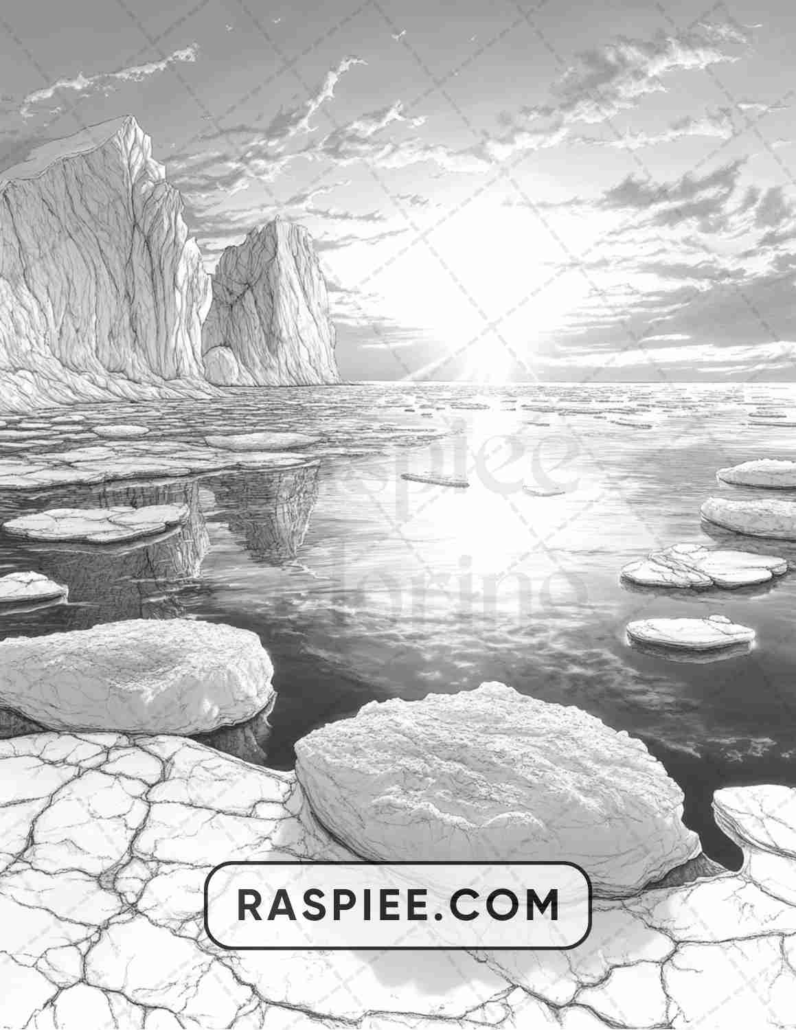 82 Winter Landscapes Adult Coloring Pages - RASPIEE