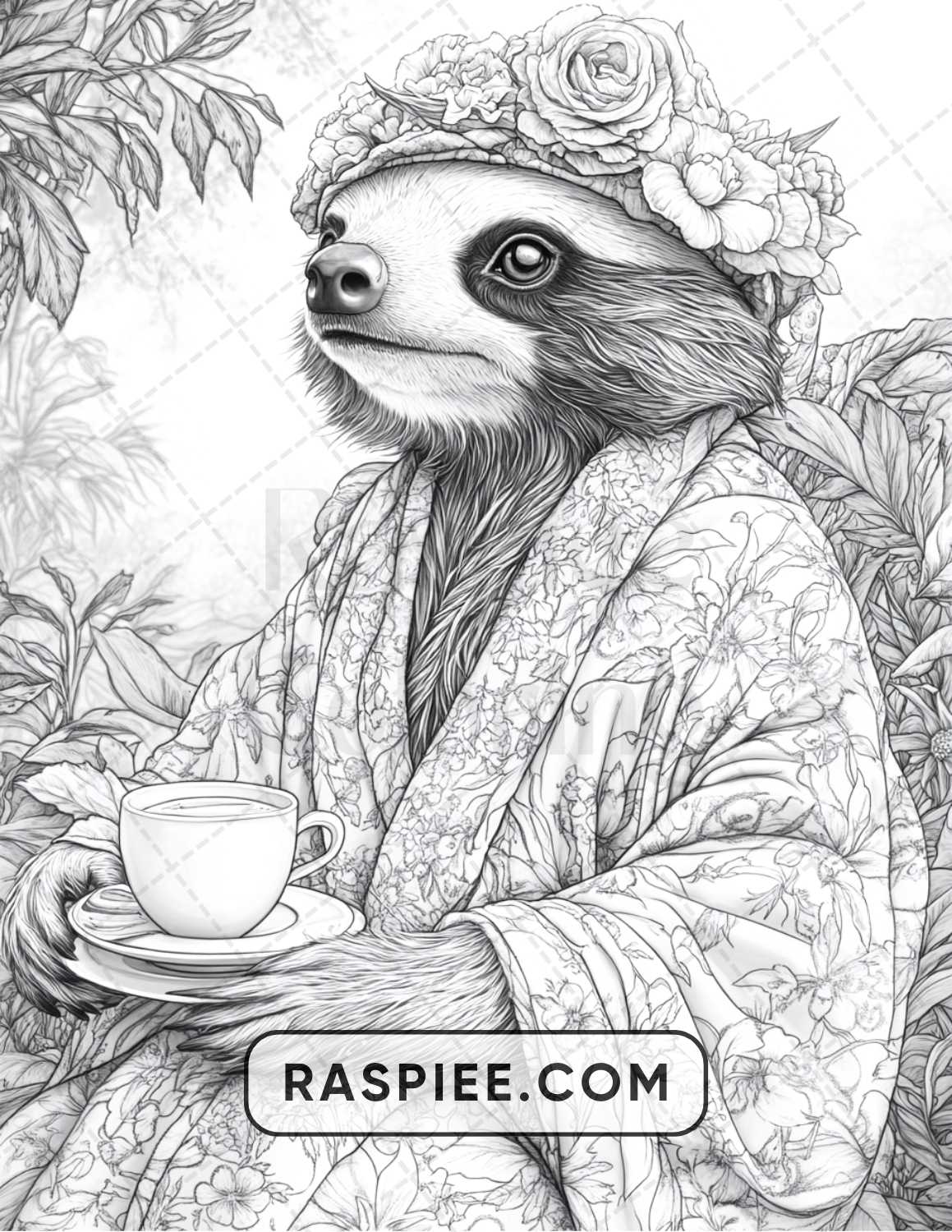 96 Animals Dressed Up Adult Coloring Pages