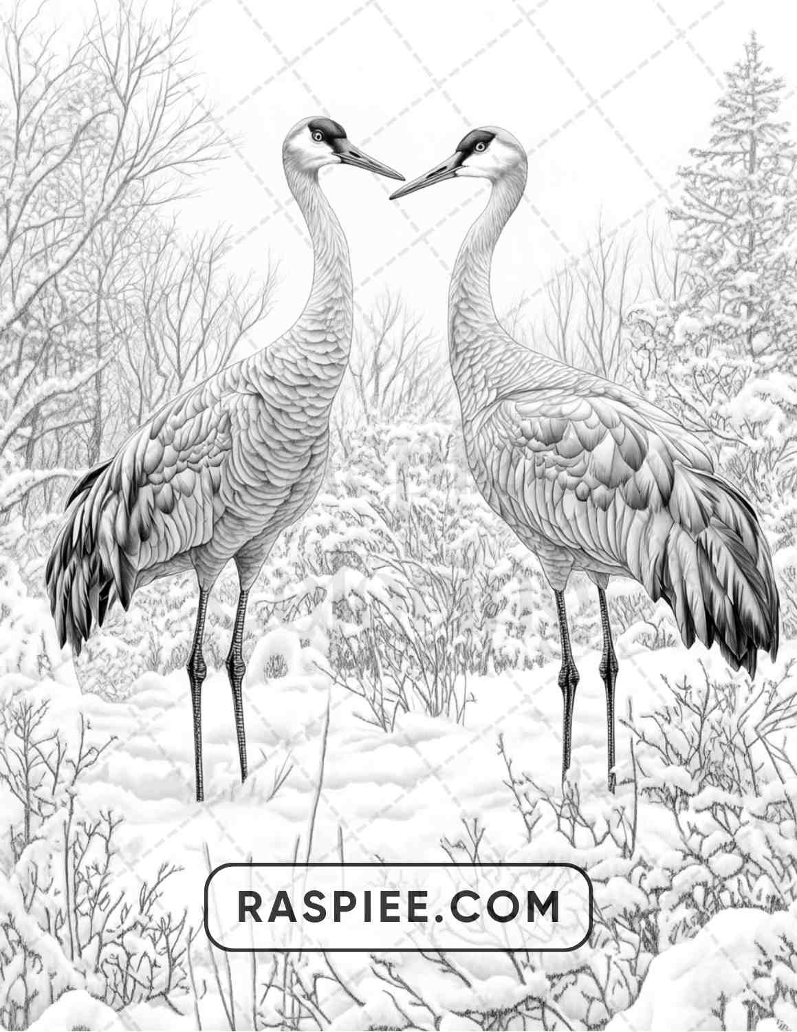 80 Winter Birds Adult Coloring Pages