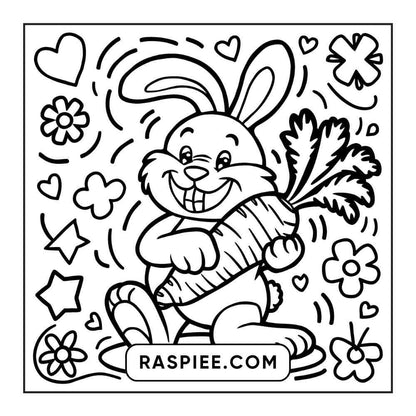 90 Bold and Easy Stress Relief Coloring Pages Printable PDF Instant Download - RASPIEE