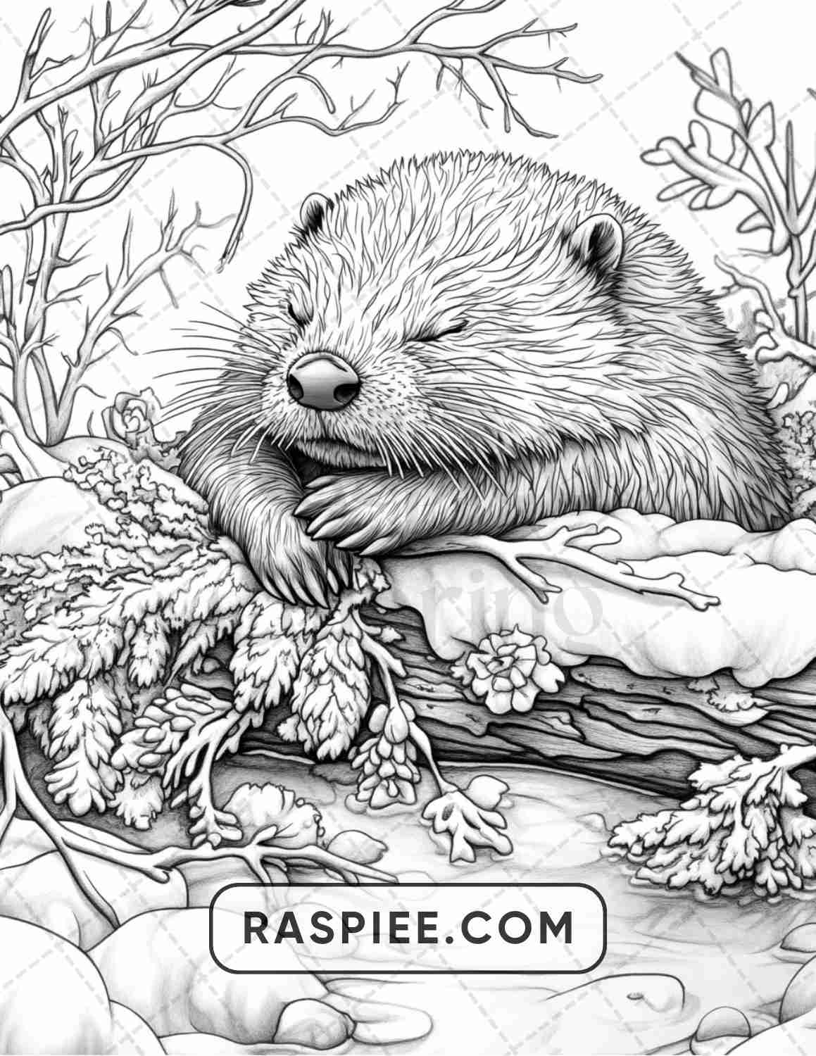 86 Winter Animals Adult Coloring Pages