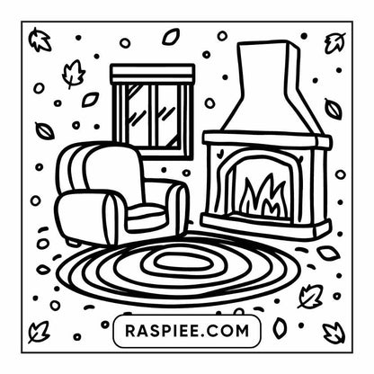 114 Cozy Autumn Bold & Easy Coloring Pages PDF Printable Instant Download - RASPIEE