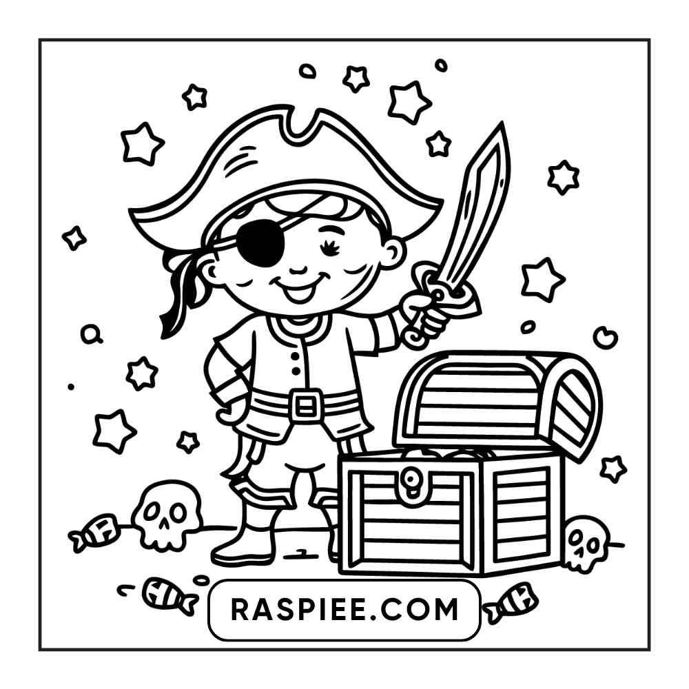 100 Bold and Easy Cute Halloween Coloring Pages Printable PDF Instant Download - RASPIEE