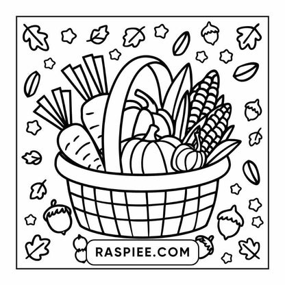 114 Cozy Autumn Bold & Easy Coloring Pages PDF Printable Instant Download - RASPIEE