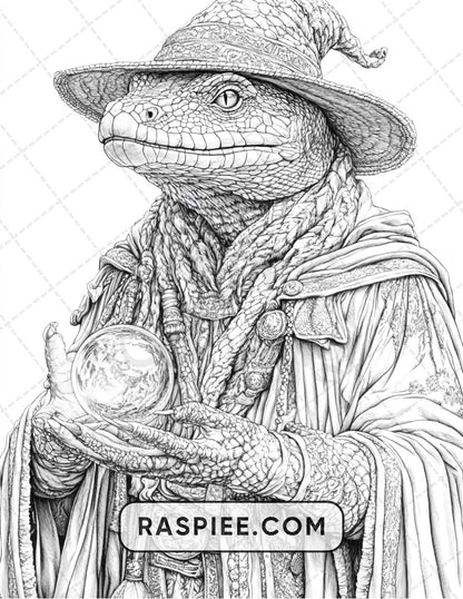 96 Animals Dressed Up Adult Coloring Pages