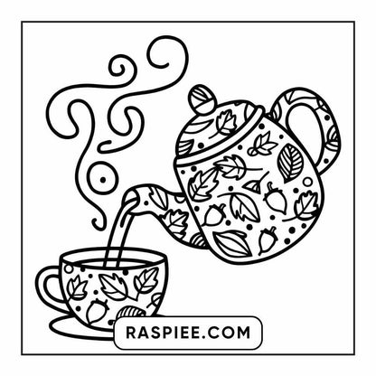 114 Cozy Autumn Bold & Easy Coloring Pages PDF Printable Instant Download - RASPIEE