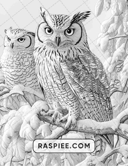 86 Winter Animals Adult Coloring Pages