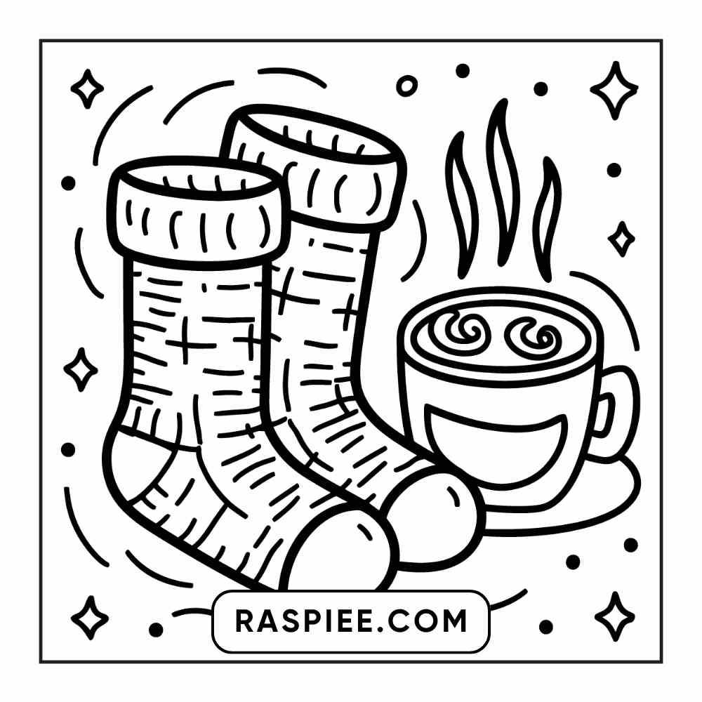 114 Cozy Autumn Bold & Easy Coloring Pages PDF Printable Instant Download - RASPIEE