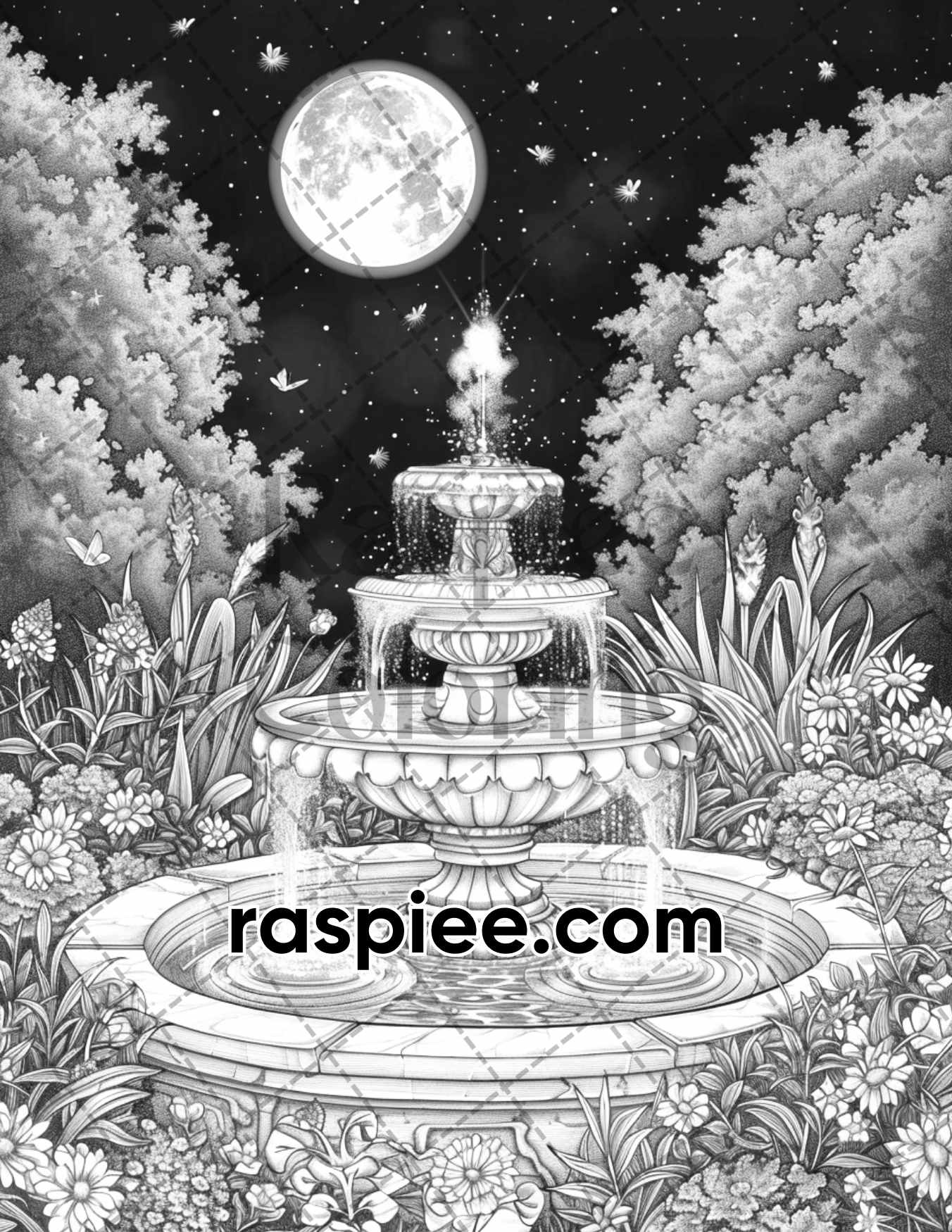 adult coloring pages, adult coloring sheets, adult coloring book pdf, adult coloring book printable, grayscale coloring pages, grayscale coloring books, grayscale illustration, Gorgeous Cottage Garden Grayscale Adult Coloring Pages