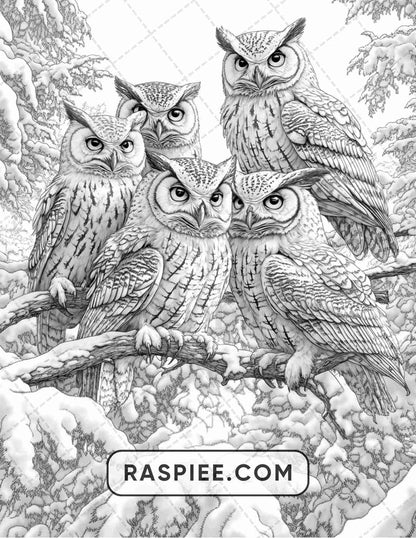 86 Winter Animals Adult Coloring Pages