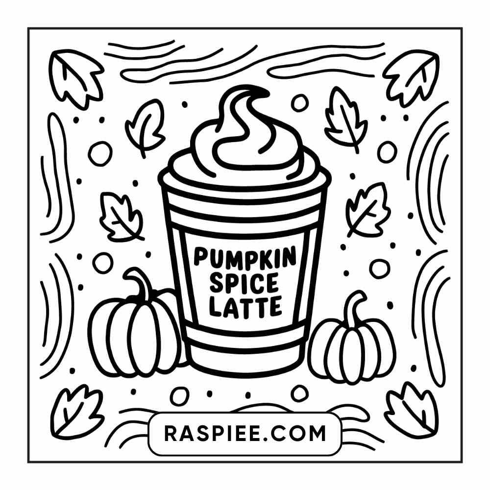 114 Cozy Autumn Bold & Easy Coloring Pages PDF Printable Instant Download - RASPIEE