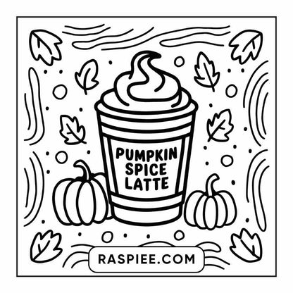 114 Cozy Autumn Bold & Easy Coloring Pages PDF Printable Instant Download - RASPIEE