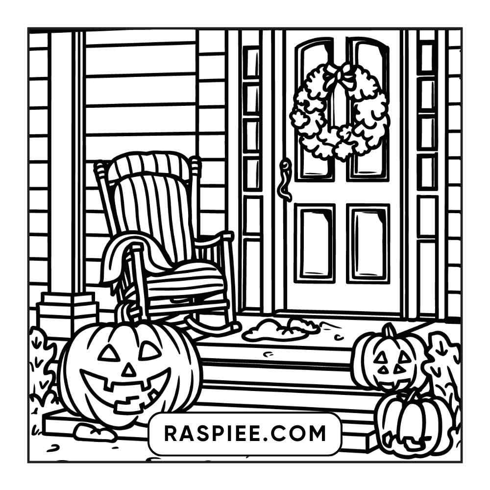 100 Bold and Easy Cute Halloween Coloring Pages Printable PDF Instant Download - RASPIEE