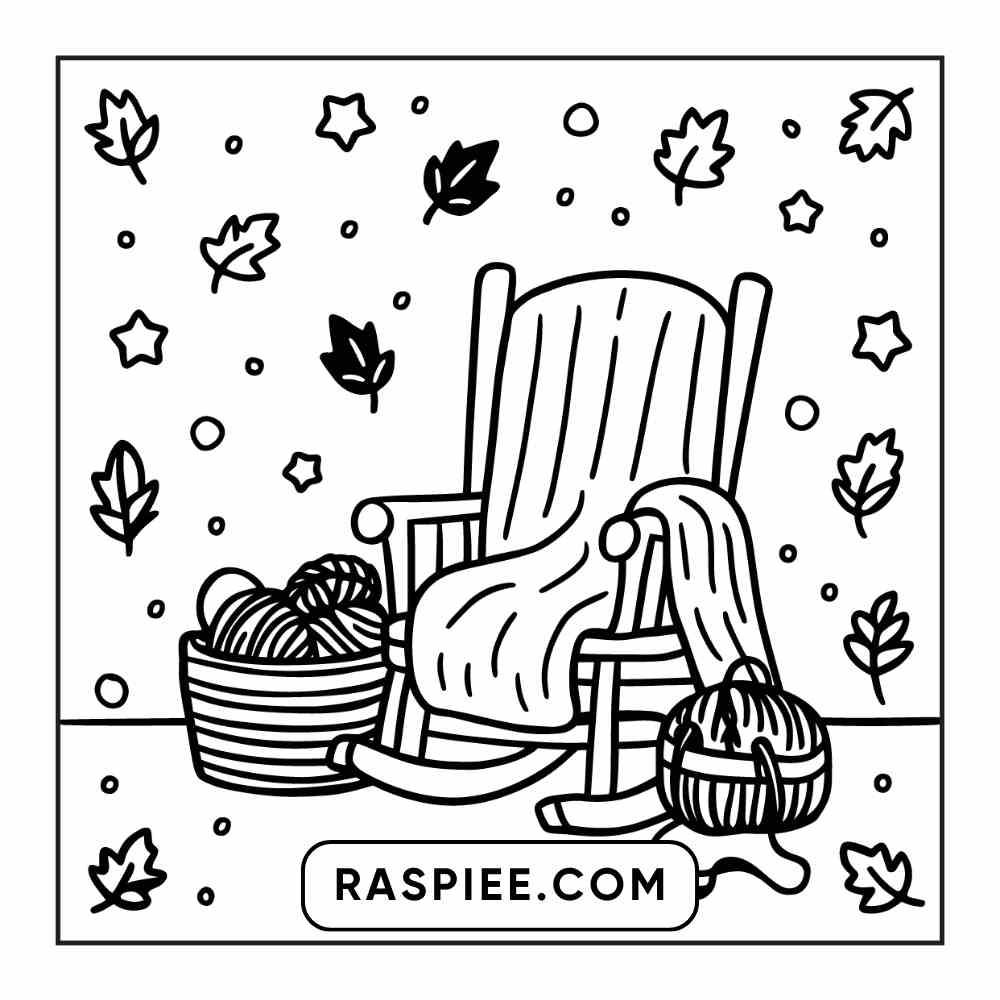 114 Cozy Autumn Bold & Easy Coloring Pages PDF Printable Instant Download - RASPIEE