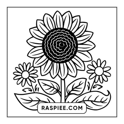 90 Bold and Easy Stress Relief Coloring Pages Printable PDF Instant Download - RASPIEE