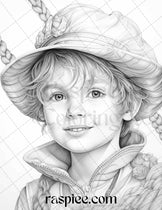 55 Adorable Pirates Grayscale Coloring Pages Printable for Adults, PDF ...