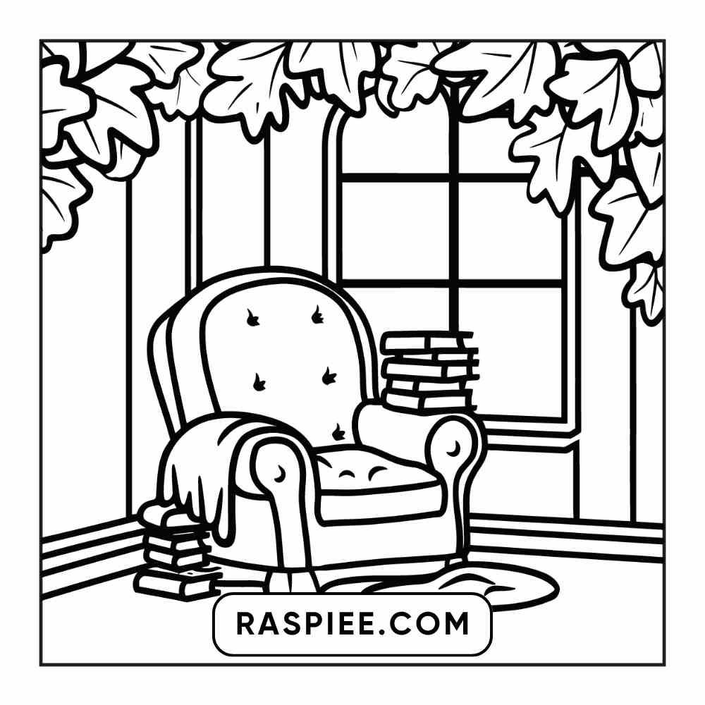 114 Cozy Autumn Bold & Easy Coloring Pages PDF Printable Instant Download - RASPIEE