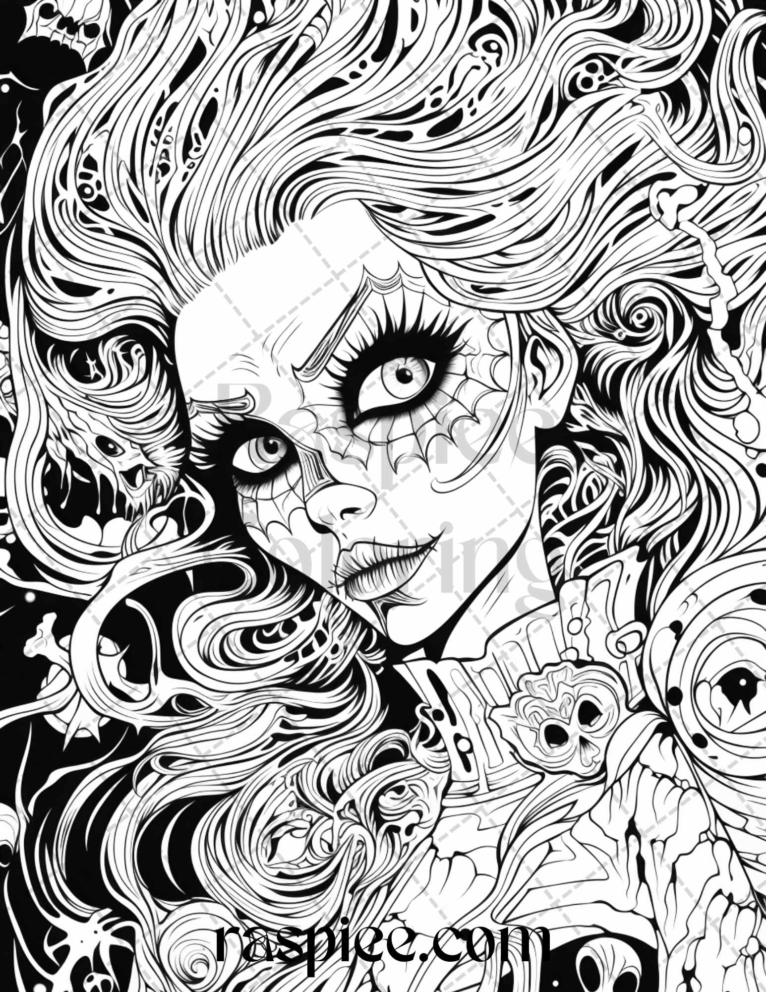 Grayscale Vampire Girls Coloring Book Set 1 30 Printable Adult Coloring  Pages Download Grayscale Illustration Printable PDF File AI 