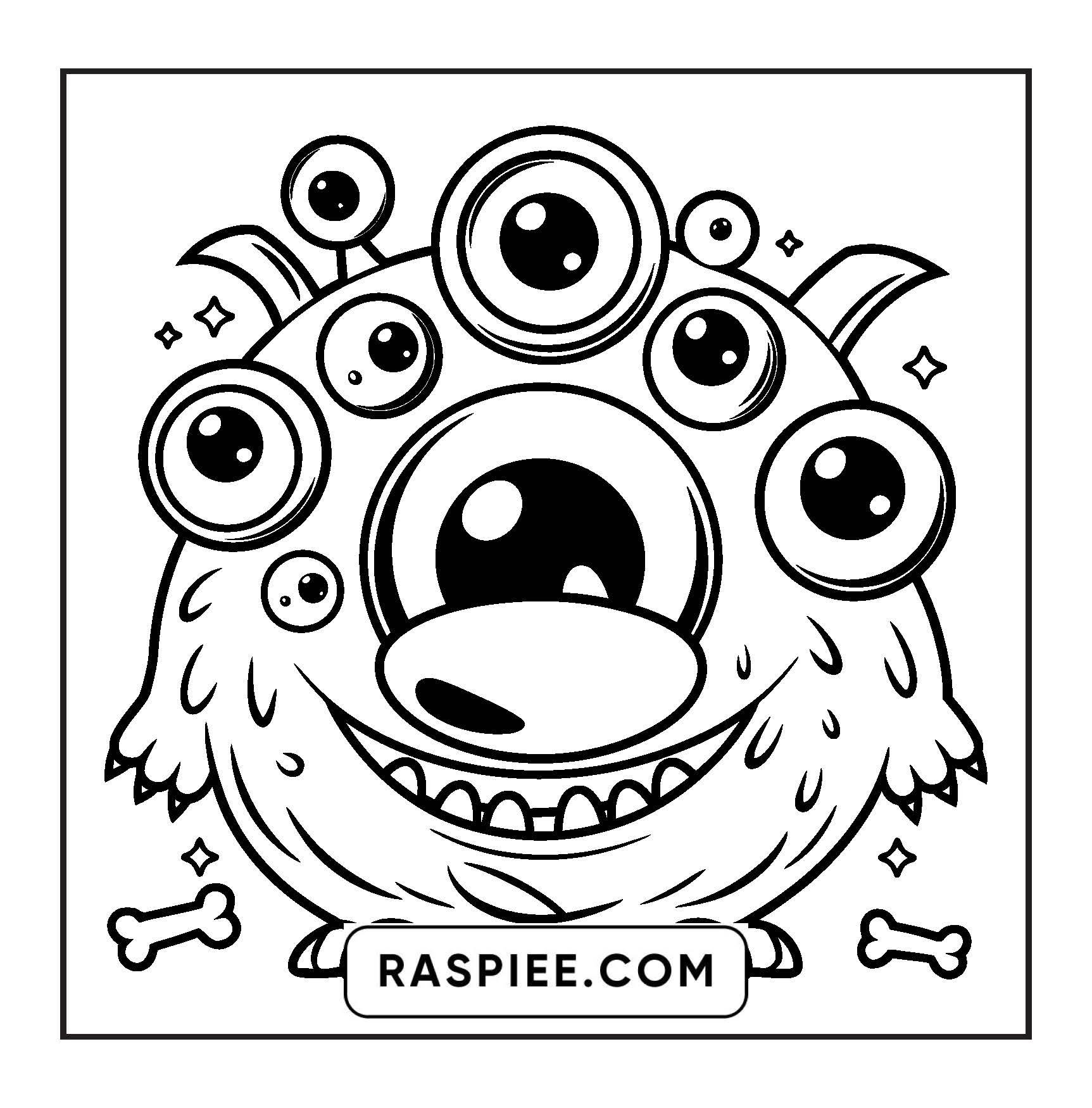 monsters coloring pages 90 Bold and Easy Creepy Monster Coloring Pages