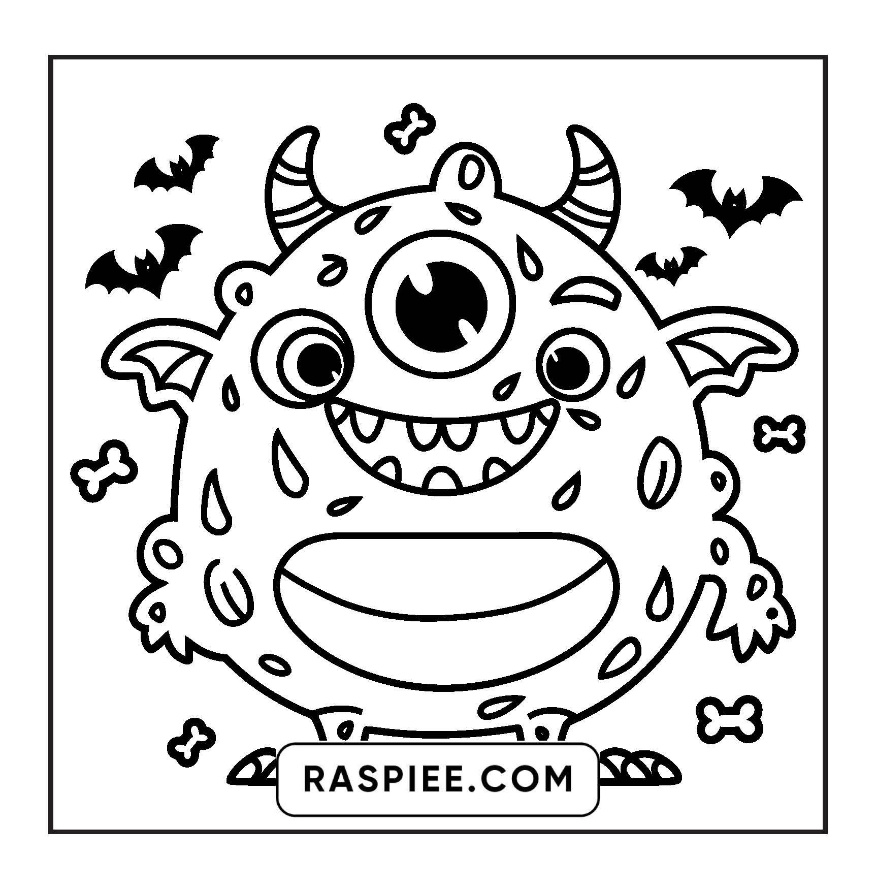 easy to draw scary monsters 90 Bold and Easy Creepy Monster Coloring Pages for Kids & Adults – RASPIEE