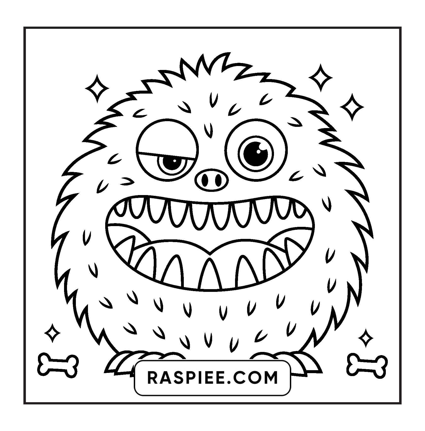 ahh real monsters coloring pages 90 Bold and Easy Creepy Monster Coloring Pages