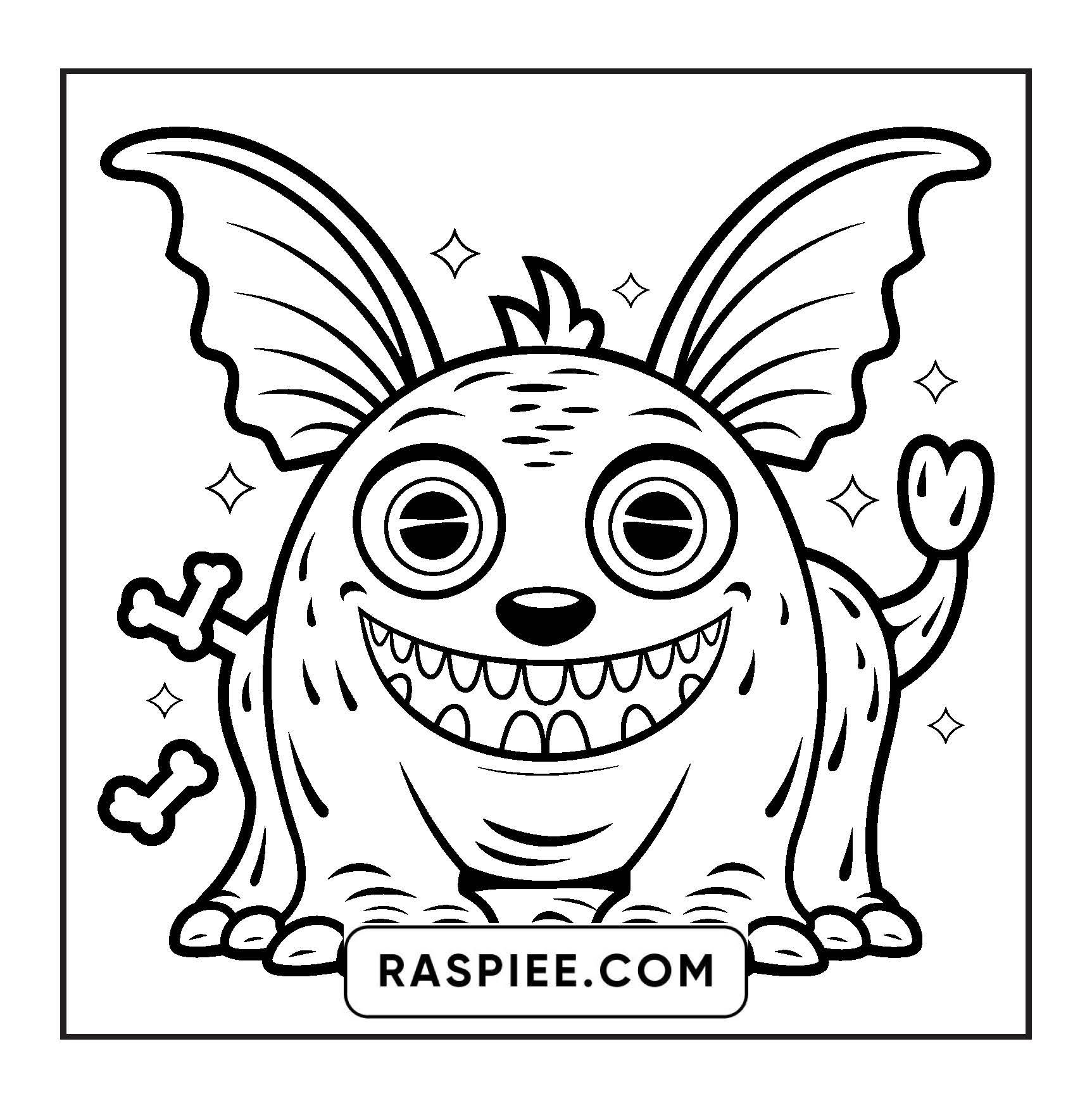 coloring pages of monsters 90 Bold and Easy Creepy Monster Coloring Pages