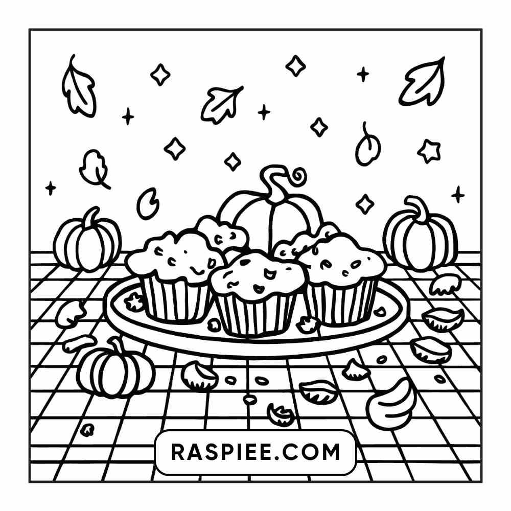 114 Cozy Autumn Bold & Easy Coloring Pages PDF Printable Instant Download - RASPIEE