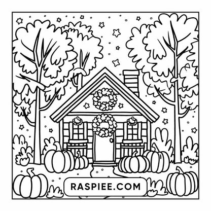 114 Cozy Autumn Bold & Easy Coloring Pages PDF Printable Instant Download - RASPIEE