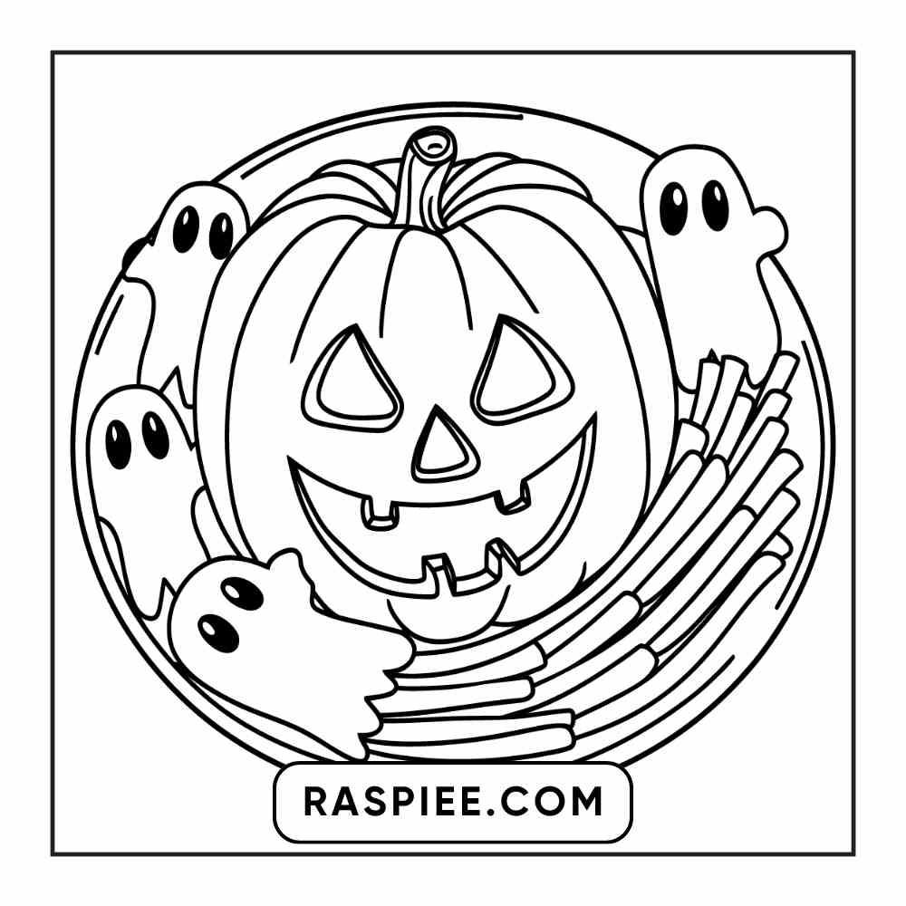 100 Bold Easy Spooky Food & Drinks Coloring Pages Printable PDF Instant Download - RASPIEE