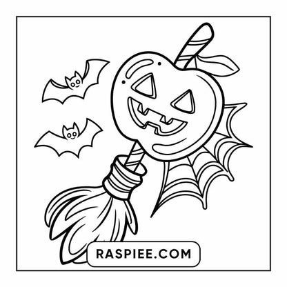 100 Bold Easy Spooky Food & Drinks Coloring Pages Printable PDF Instant Download - RASPIEE