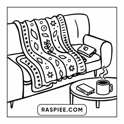 114 Cozy Autumn Bold & Easy Coloring Pages PDF Printable Instant Download - RASPIEE