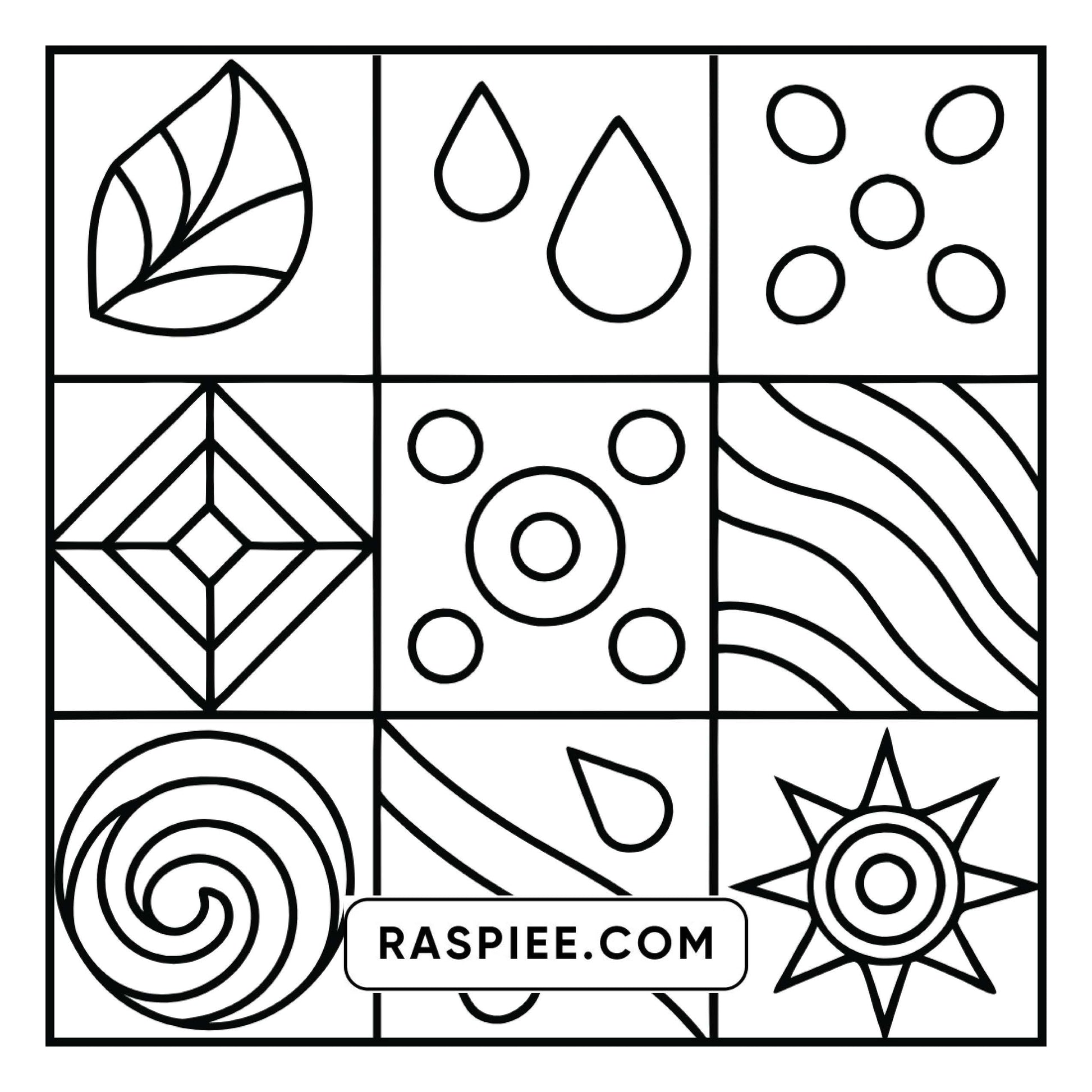 Free Geometric Pattern Coloring Pages