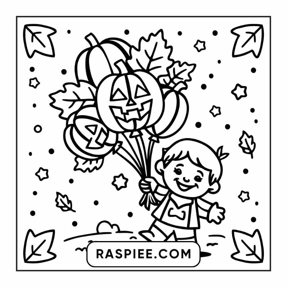 114 Cozy Autumn Bold & Easy Coloring Pages PDF Printable Instant Download - RASPIEE