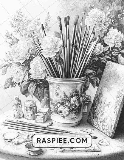 80 Still Life Adult Coloring Pages - RASPIEE