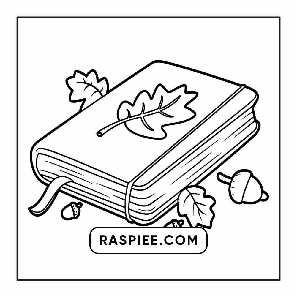 76 Bold and Easy Fall Vibes Coloring Pages Printable PDF Instant Download - RASPIEE