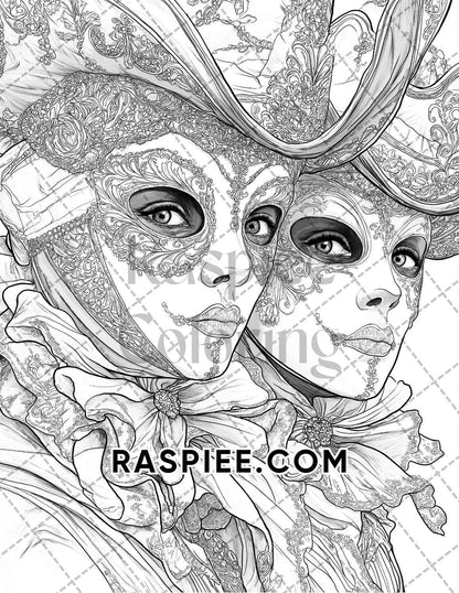 Halloween Surreal Adult Coloring Pages Printable PDF Instant Download - RASPIEE