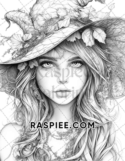 Fairy Beauties Portrait Adult Coloring Pages Printable PDF Instant Download