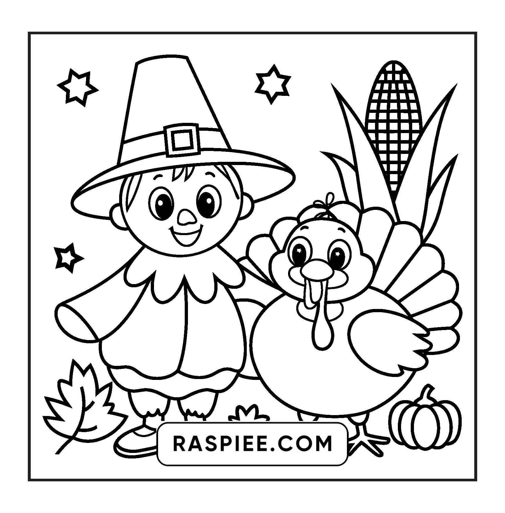 Bold and Easy Thanksgiving Coloring Pages Page 087 108 bold and easy thanksgiving coloring pages printable pdf instant download