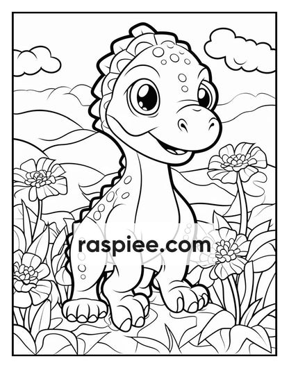 250 Adorable Dinosaur Coloring Pages for Kids