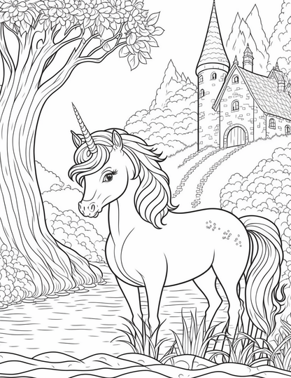 56 Cute Unicorn Printable Coloring Pages for Kids, Printable PDF File Instant Download - raspiee