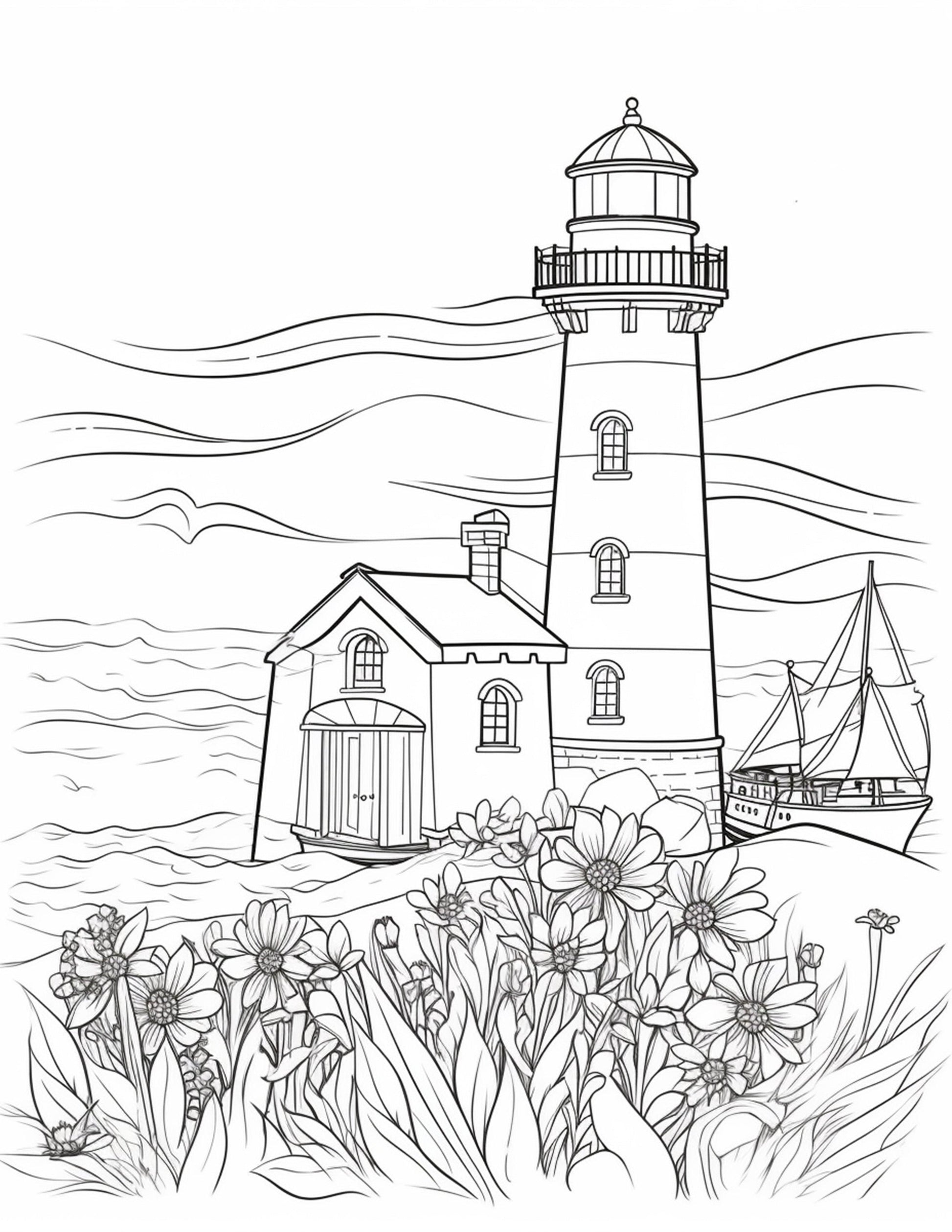 100 Printable Lighthouse Scene Coloring Pages for Adults, Printable PD – RASPIEE 100-printable-lighthouse-scene-coloring-pages-for-adults-printable-pd-raspiee